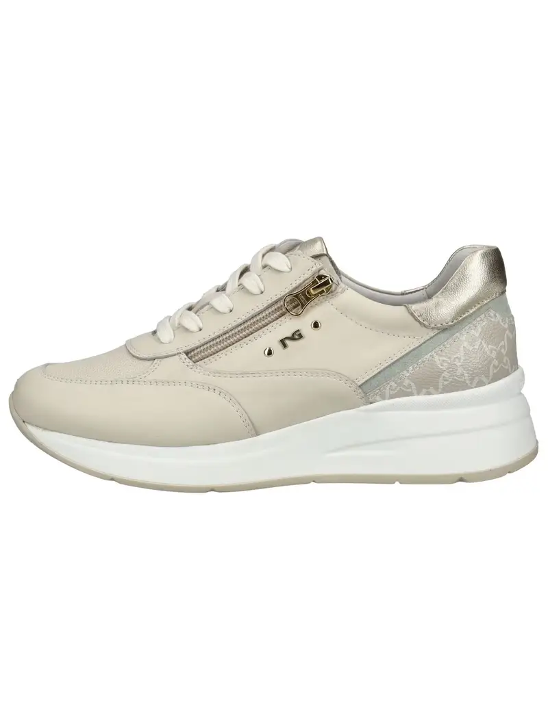 Sneaker bassa beige / blu / grigio miniatura 2