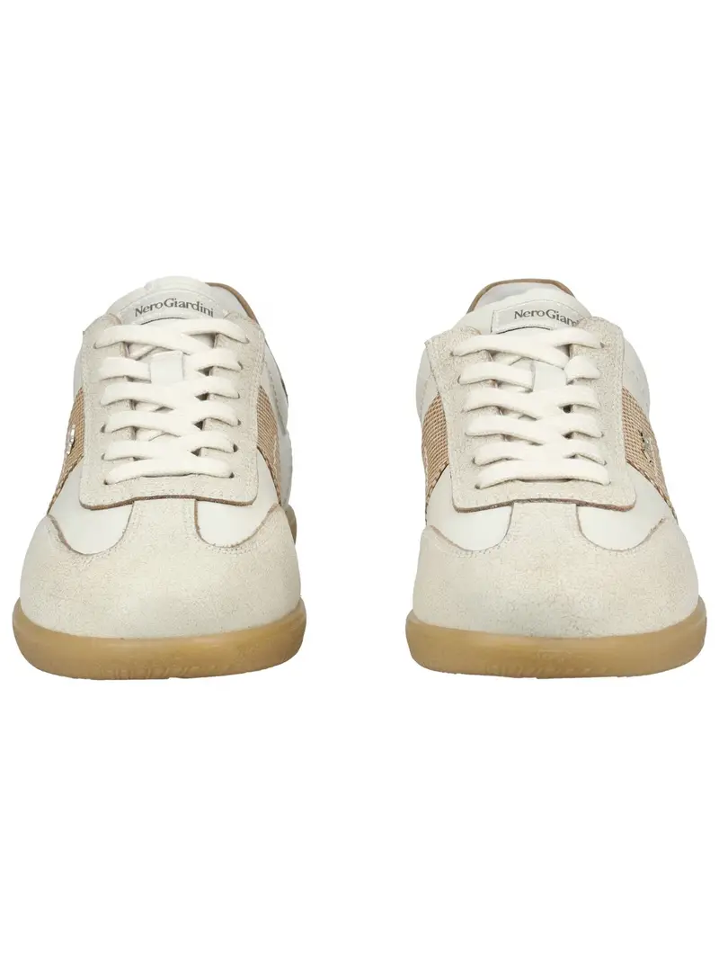 Sneaker bassa beige / marrone / bianco miniatura 3