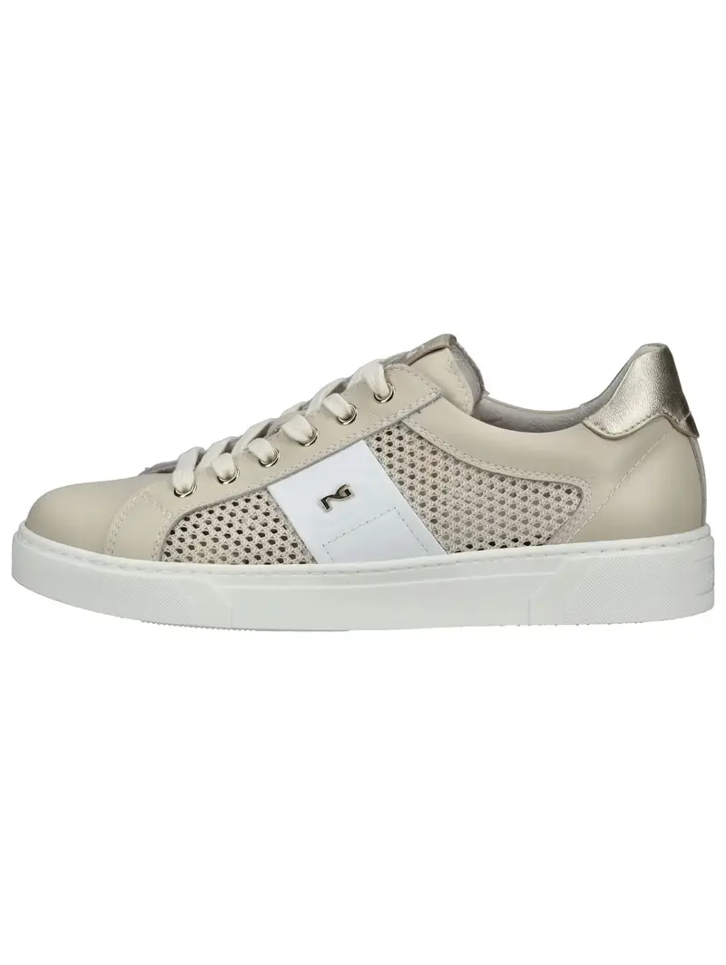 Sneaker bassa beige / oro / bianco miniatura 2