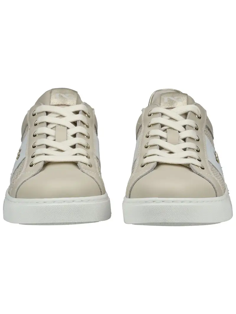 Sneaker bassa beige / oro / bianco miniatura 3