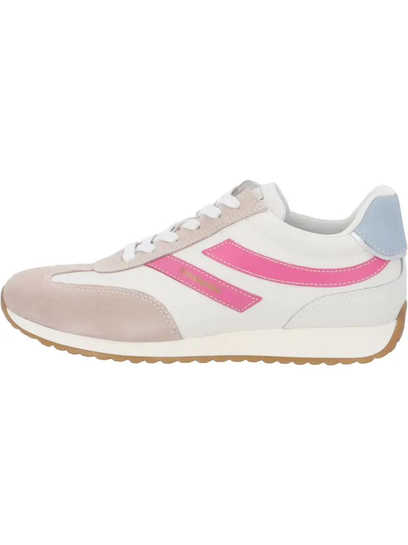 Sneaker bassa beige scuro / blu pastello / rosa / bianco miniatura 2