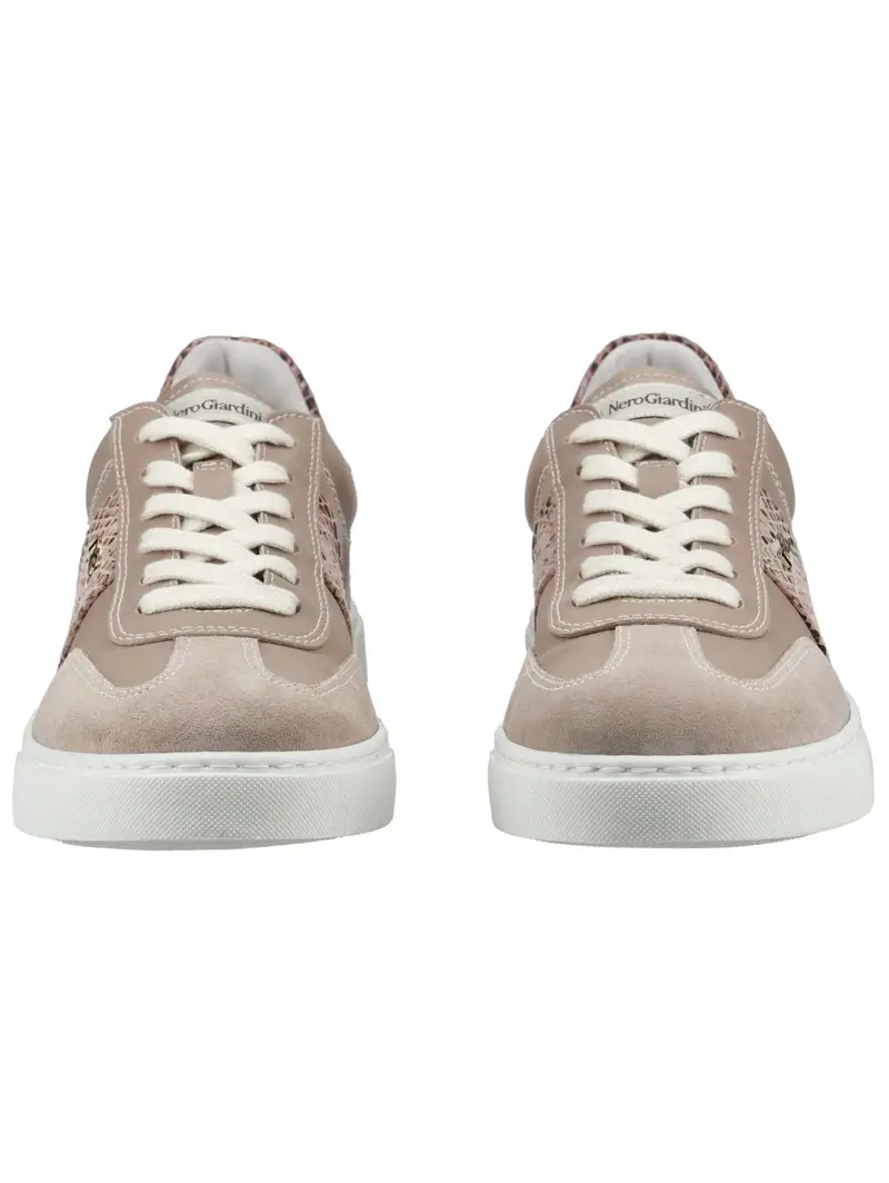 Sneaker bassa beige scuro / rosa miniatura 3
