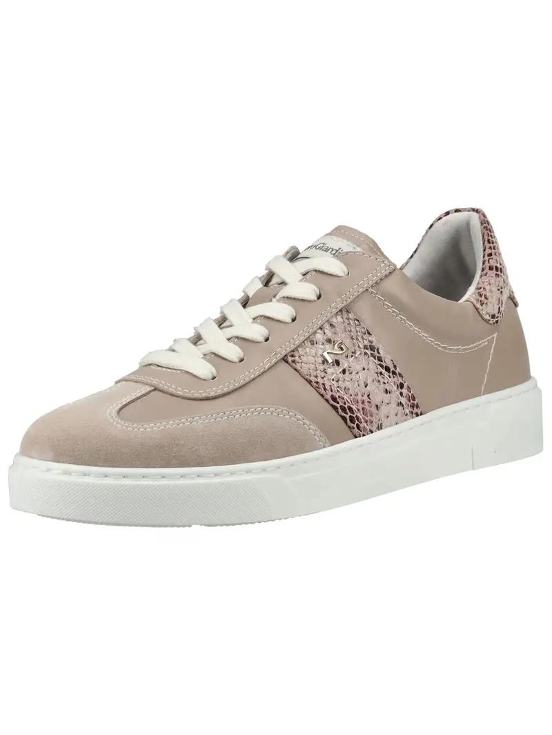 Sneaker bassa beige scuro / rosa