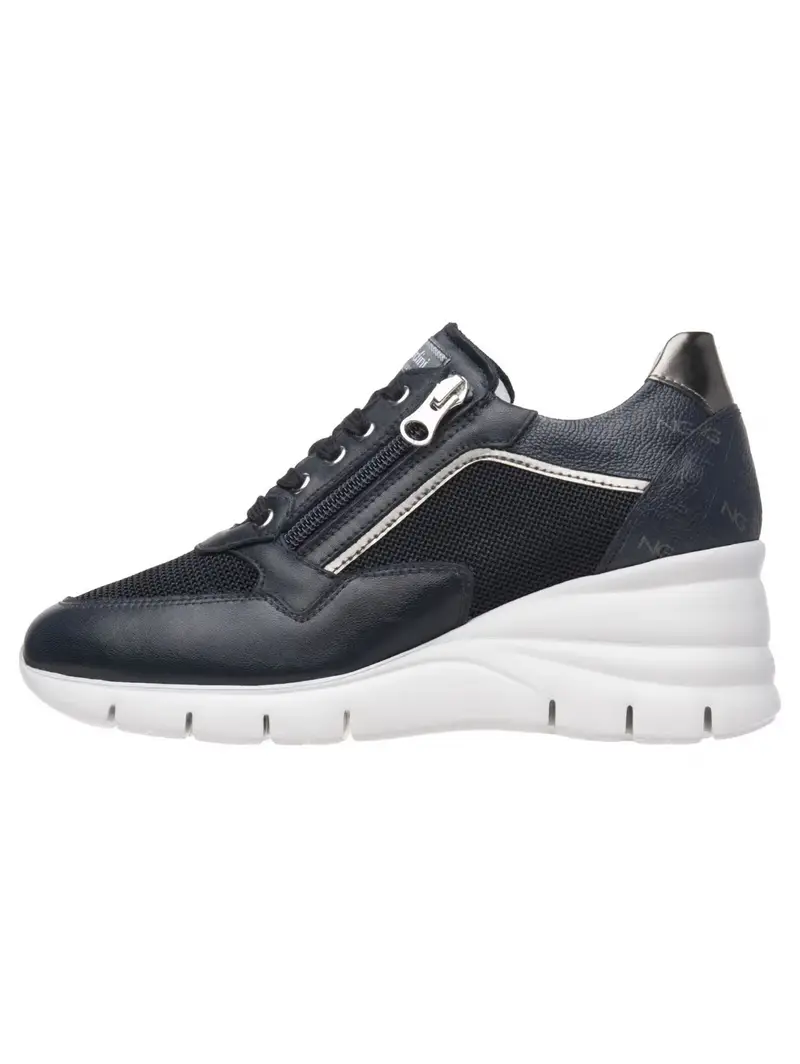 Sneaker bassa blu miniatura 2