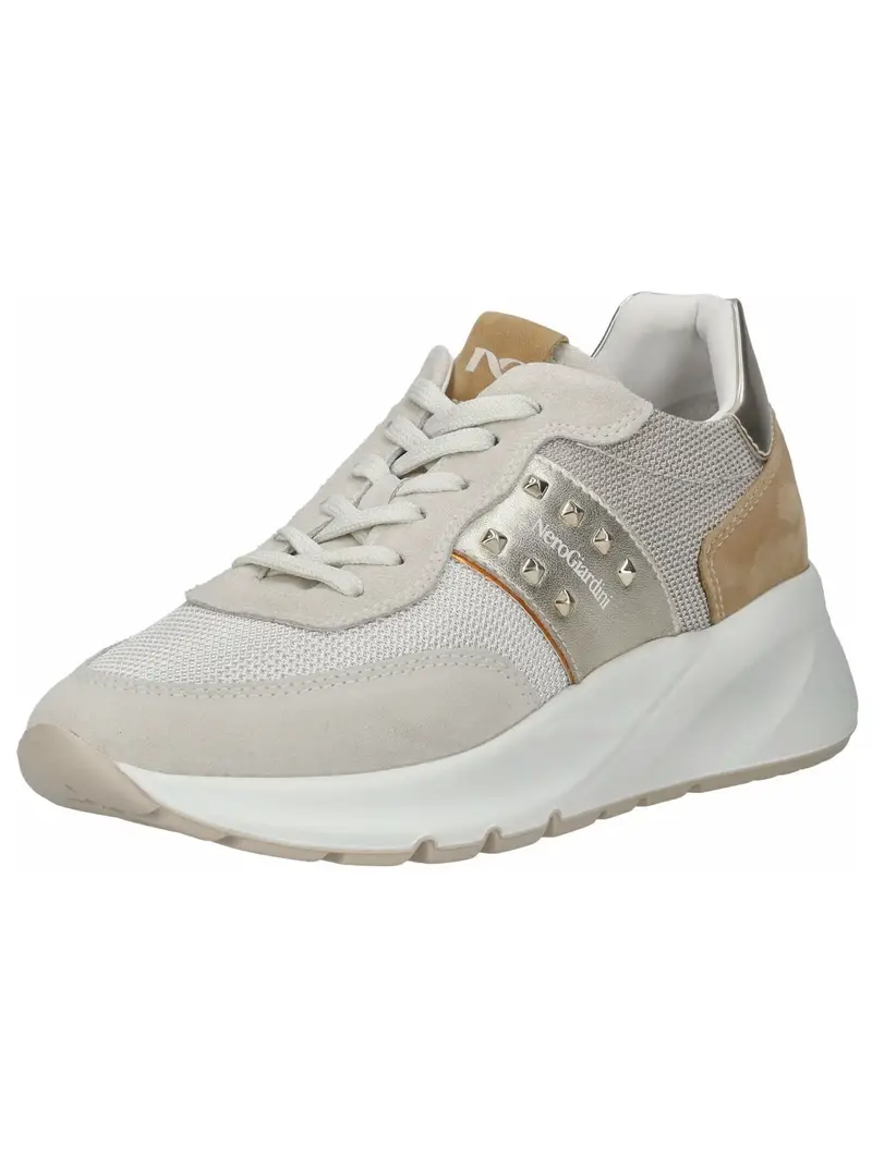 Sneaker bassa camello / stucco / oro