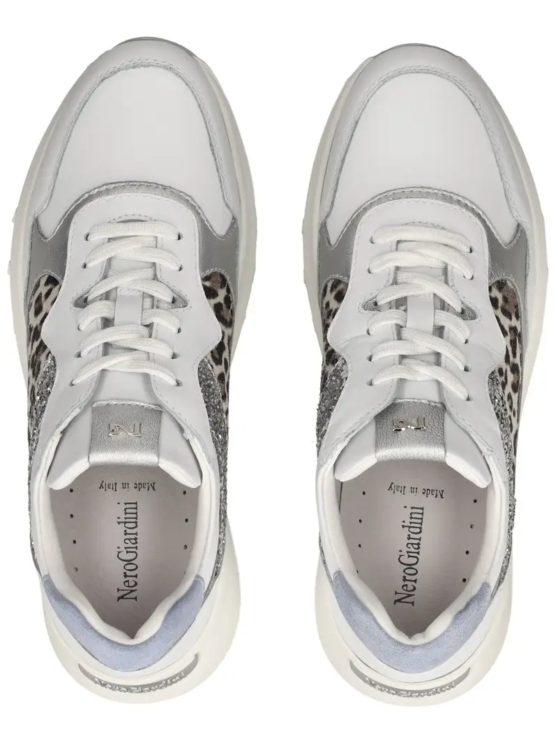 Nero Giardini Sneaker bassa crema / marrone / nero / argento / bianco miniatura 2