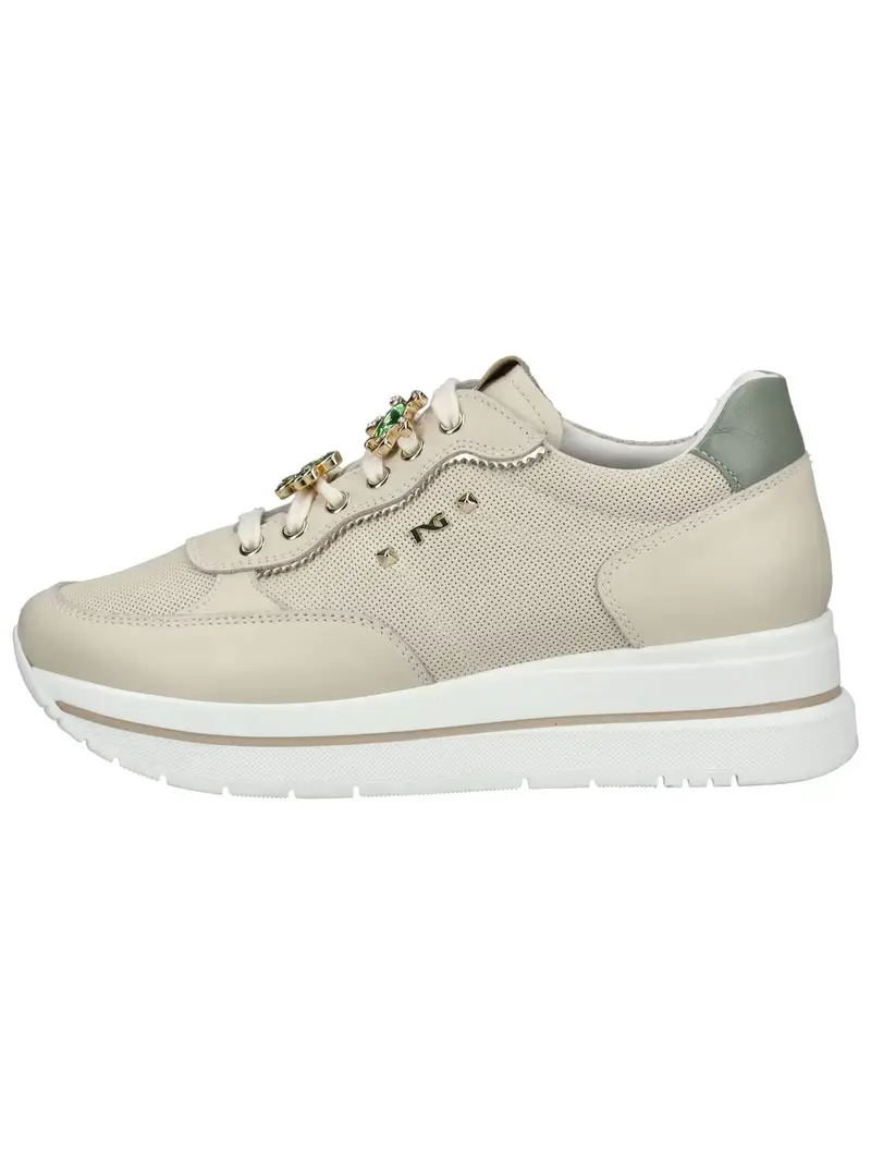 Sneaker bassa crema / verde miniatura 2