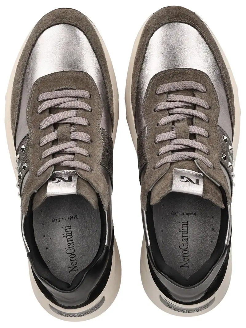 Nero Giardini Sneaker bassa grigio / nero / argento miniatura 2