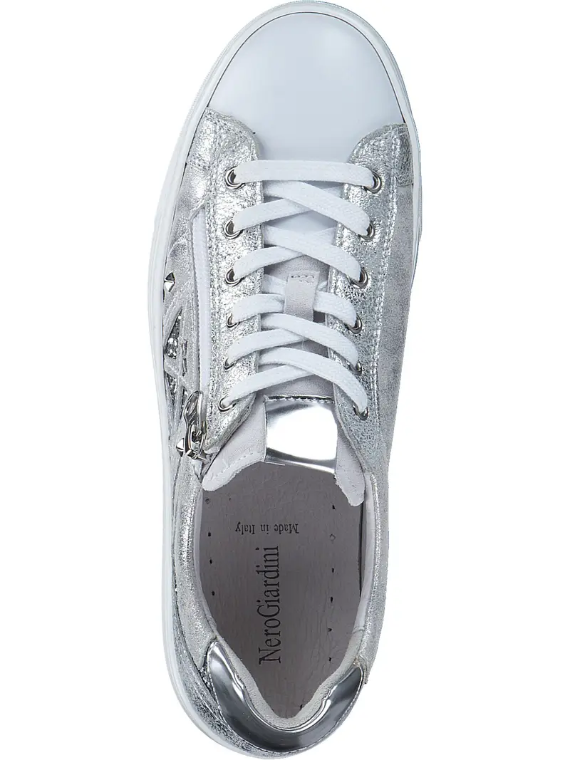 Nero Giardini Sneaker bassa grigio scuro / argento / bianco miniatura 2