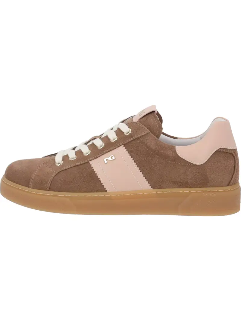 Sneaker bassa marrone / rosa miniatura 2