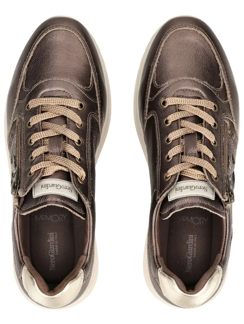 Nero Giardini Sneaker bassa marrone sfumato / oro miniatura 2