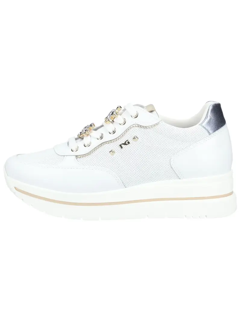 Sneaker bassa oro / argento / bianco miniatura 2