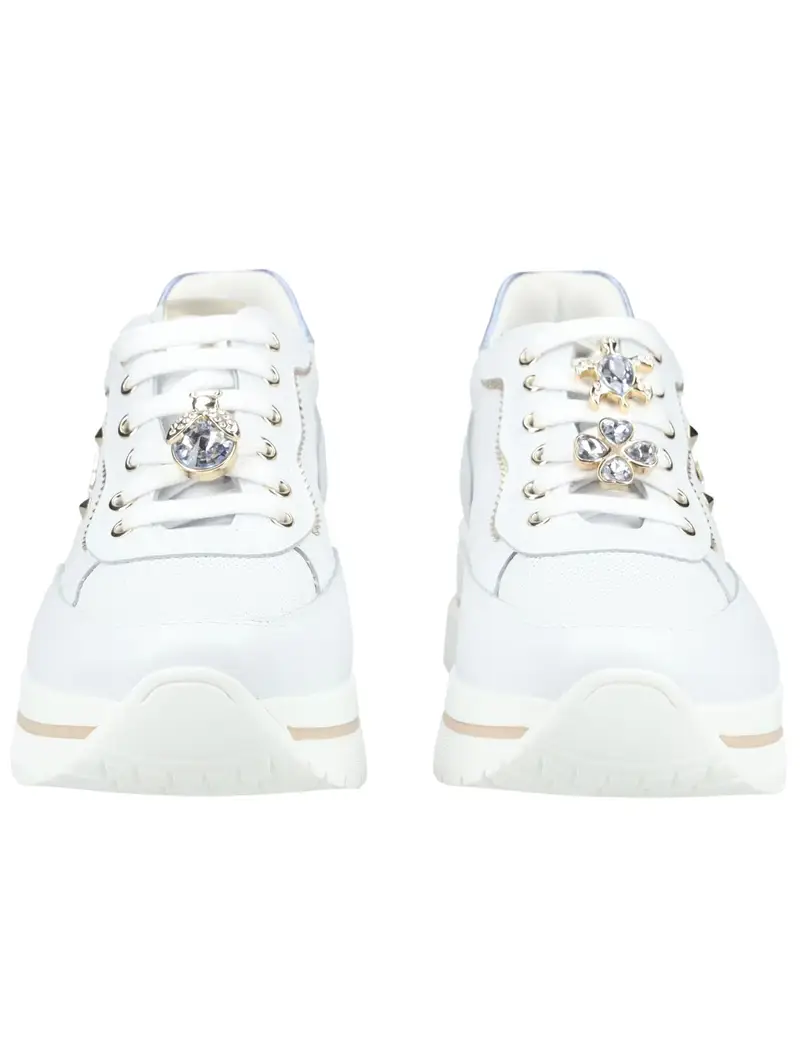 Sneaker bassa oro / argento / bianco miniatura 3
