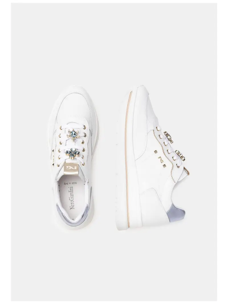 Nero Giardini Sneaker bassa oro / nero / bianco miniatura 2