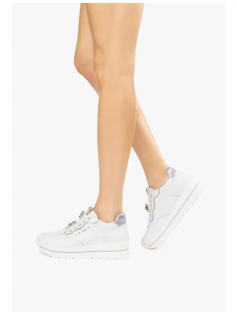 Nero Giardini Sneaker bassa oro / nero / bianco miniatura 3