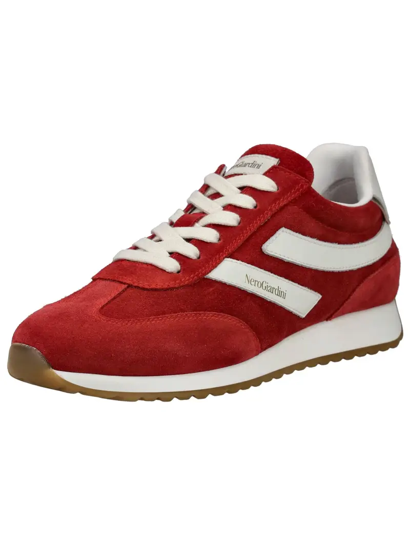 Sneaker bassa rosso rubino / bianco