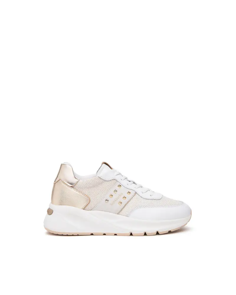 sneakers donna bianco con borchie oro e512862d707