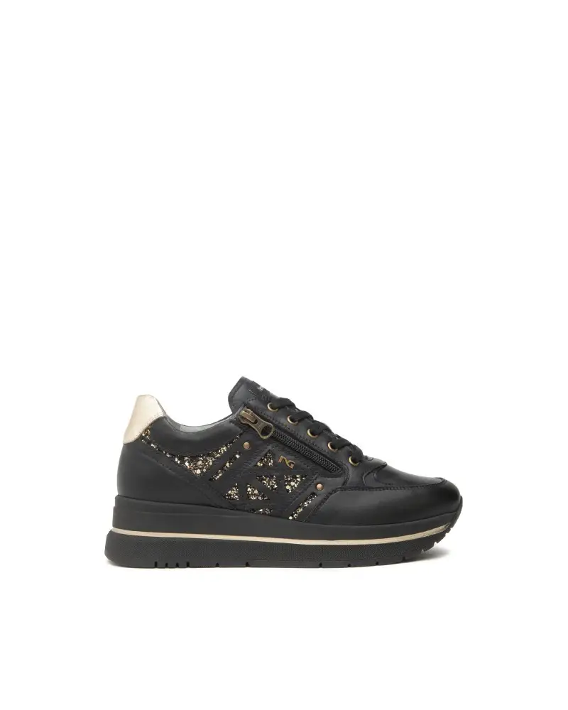 sneakers donna in pelle nero i514100d100