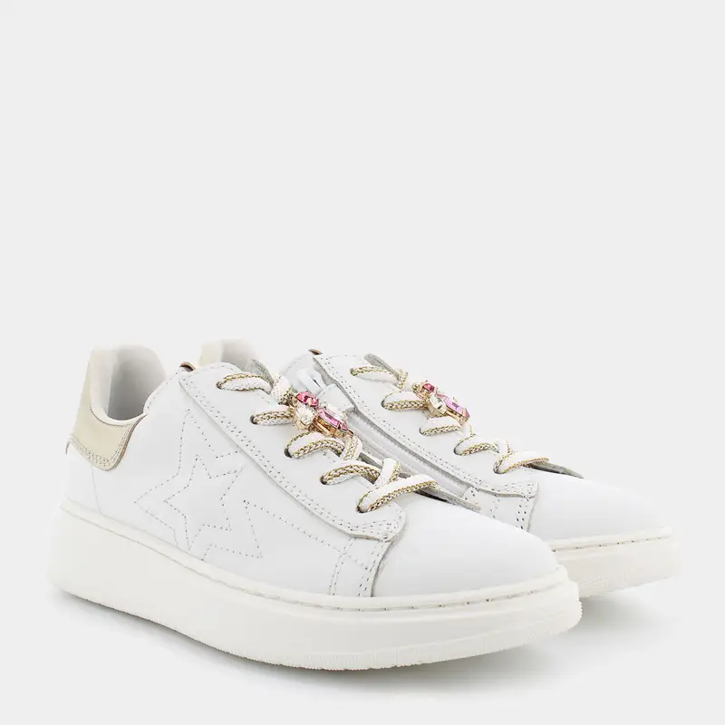 Sneakers Nero Giardini da Bambina, bianco miniatura 2