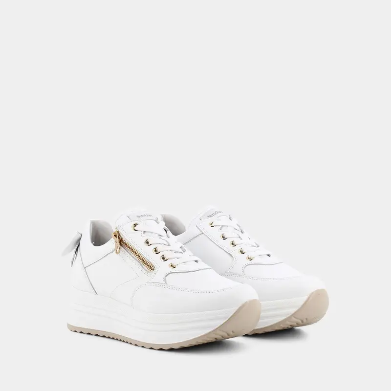 Sneakers Nero Giardini da Donna, bianco miniatura 2