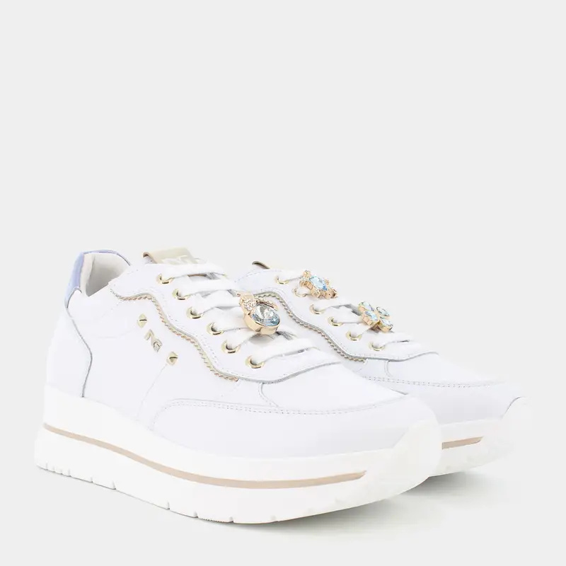 Sneakers Nero Giardini da Donna, bianco miniatura 2