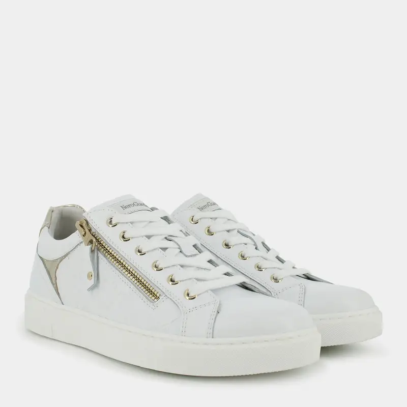 Sneakers Nero Giardini da Donna, bianco miniatura 2