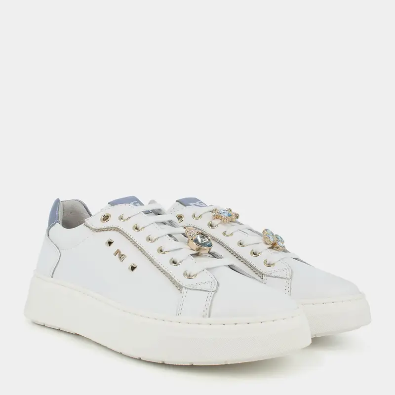 Sneakers Nero Giardini da Donna, bianco miniatura 2