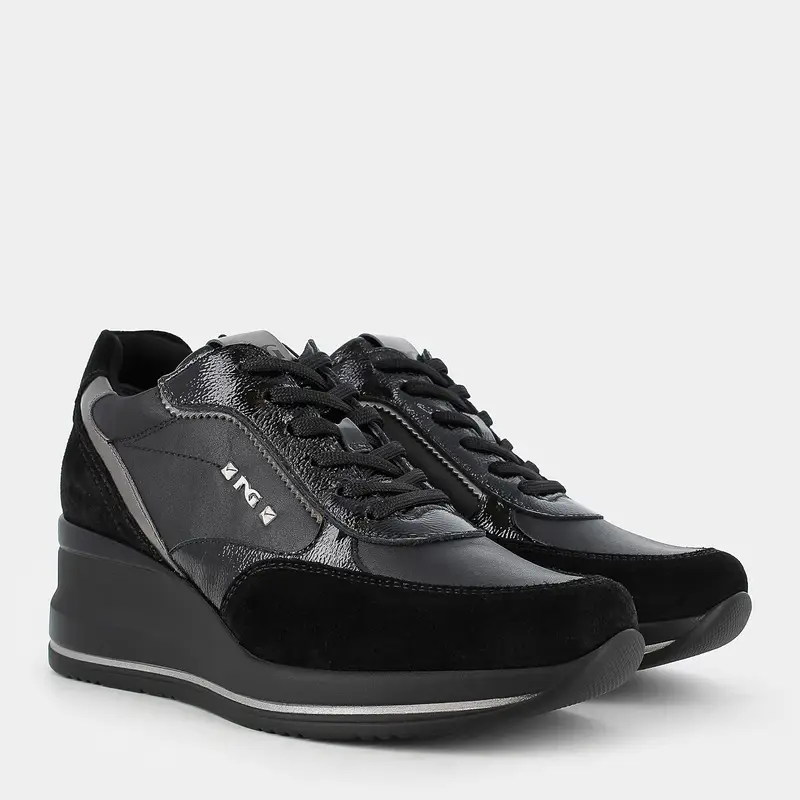 Sneakers Nero Giardini da Donna, nero miniatura 2