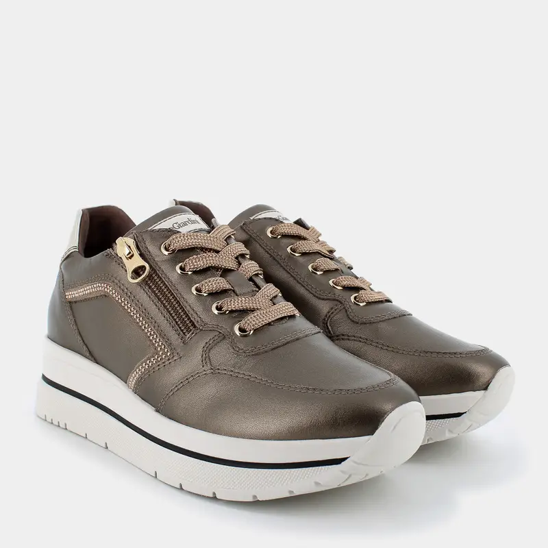 Sneakers Nero Giardini da Donna, oro miniatura 2