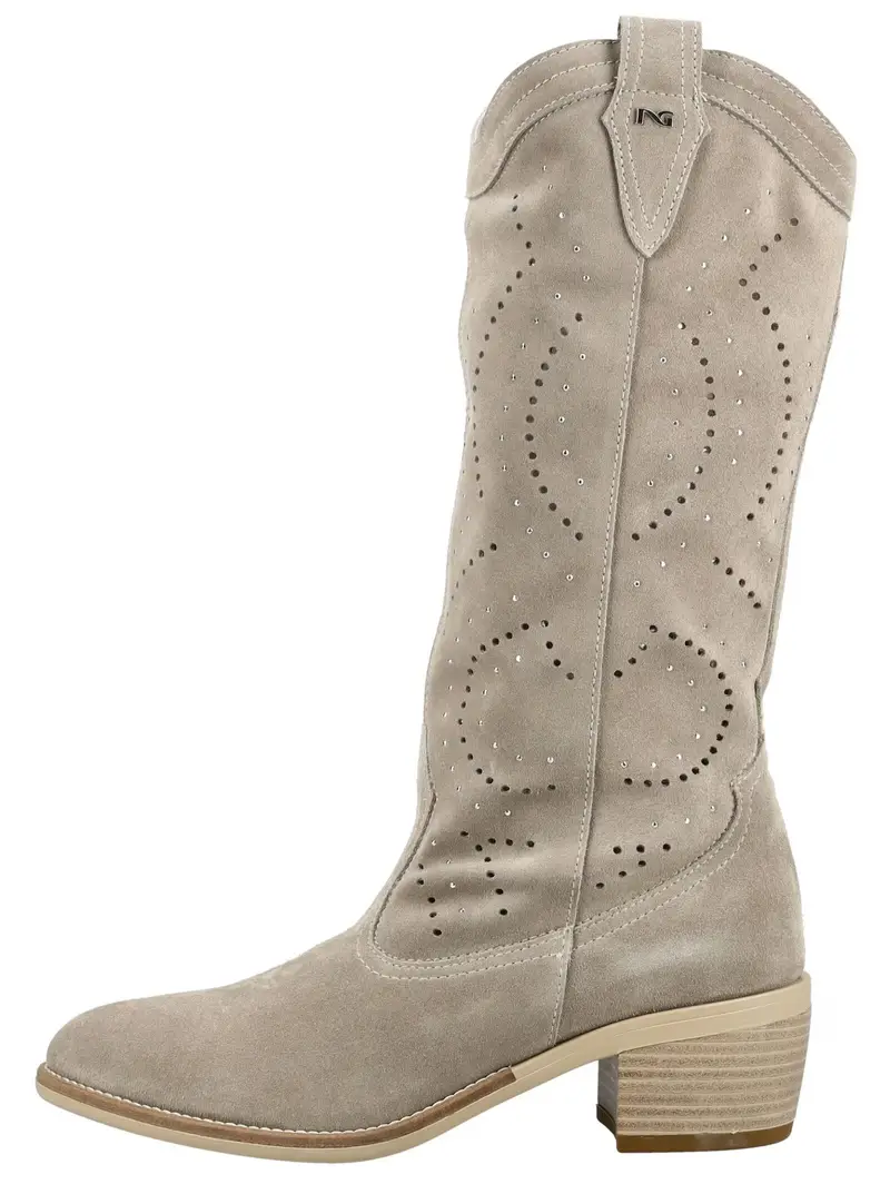 Stivale da cowboy beige miniatura 2