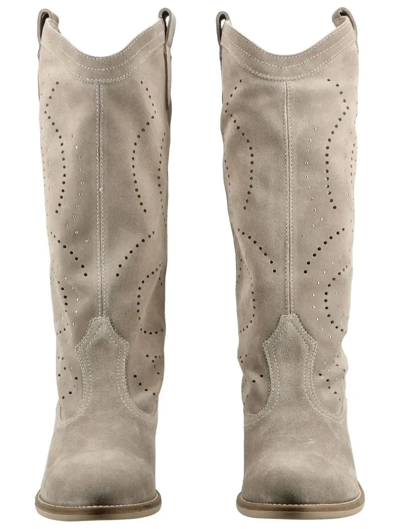 Stivale da cowboy beige miniatura 3