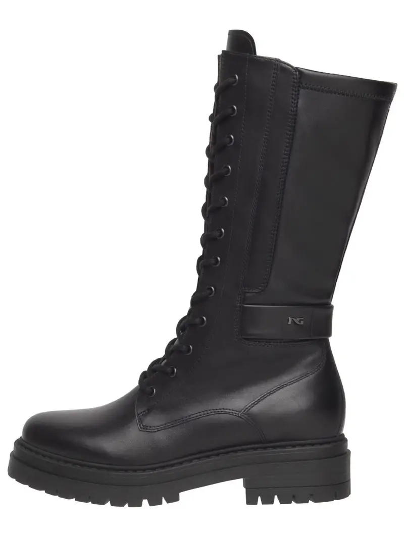 Stivale stringato nero miniatura 2