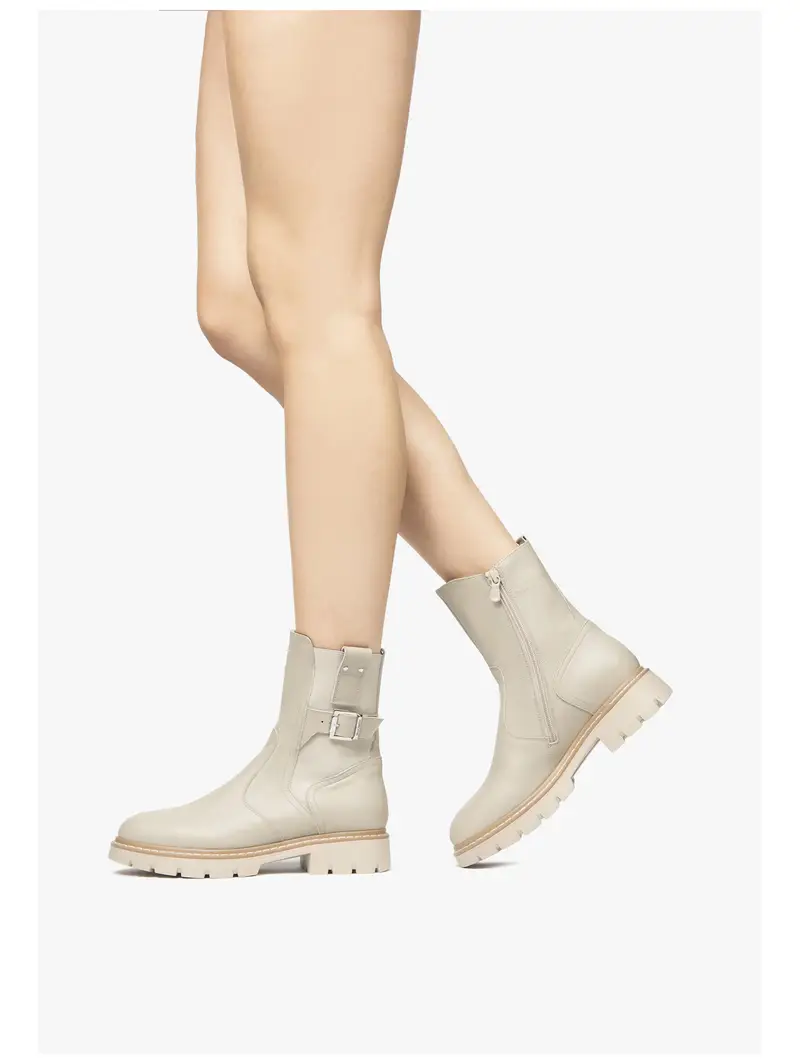 Stivaletto beige miniatura 3