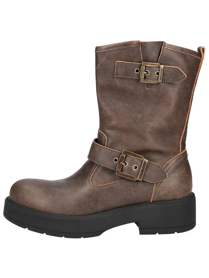 Nero Giardini Stivaletto marrone in pelle con tacco a blocco miniatura 2