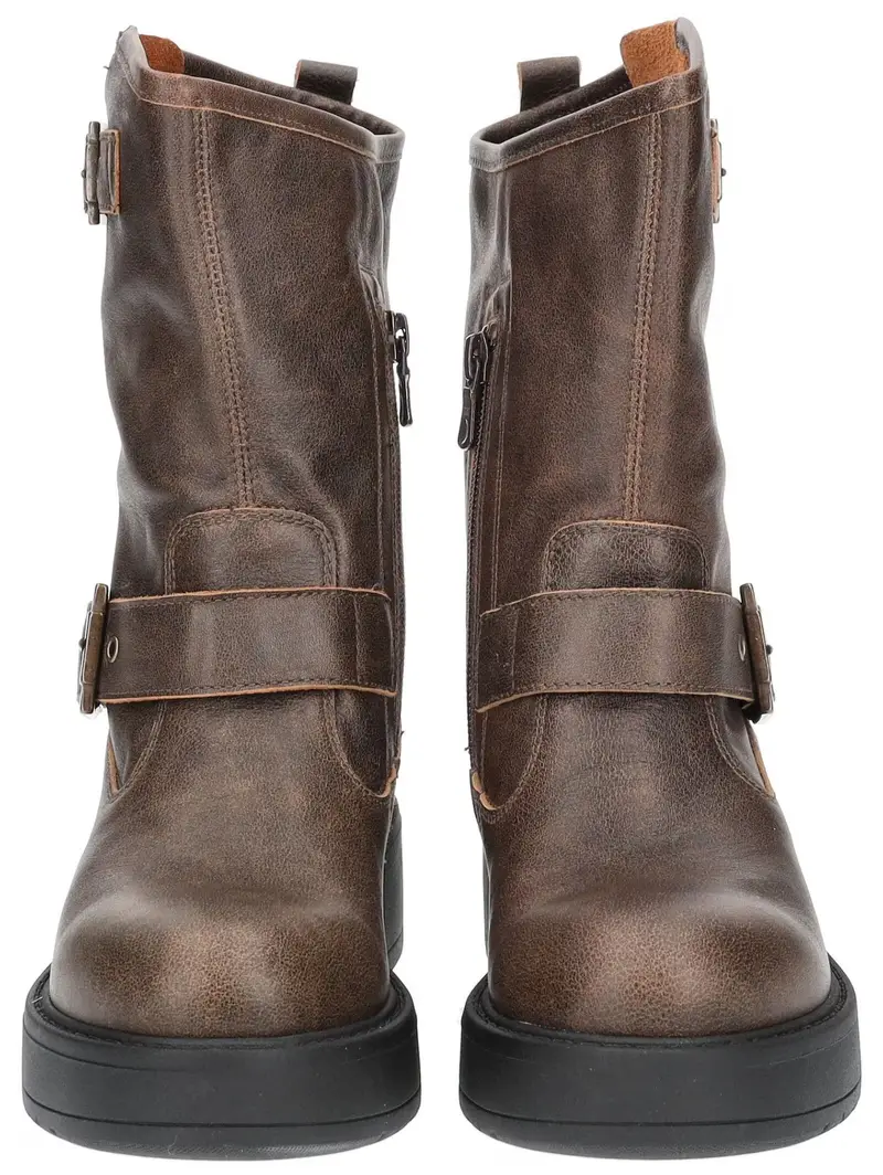 Nero Giardini Stivaletto marrone in pelle con tacco a blocco miniatura 3