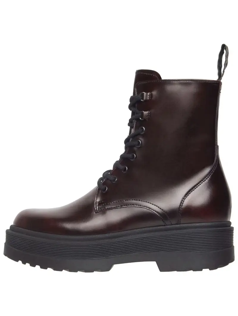 Stivaletto stringato bordeaux miniatura 2