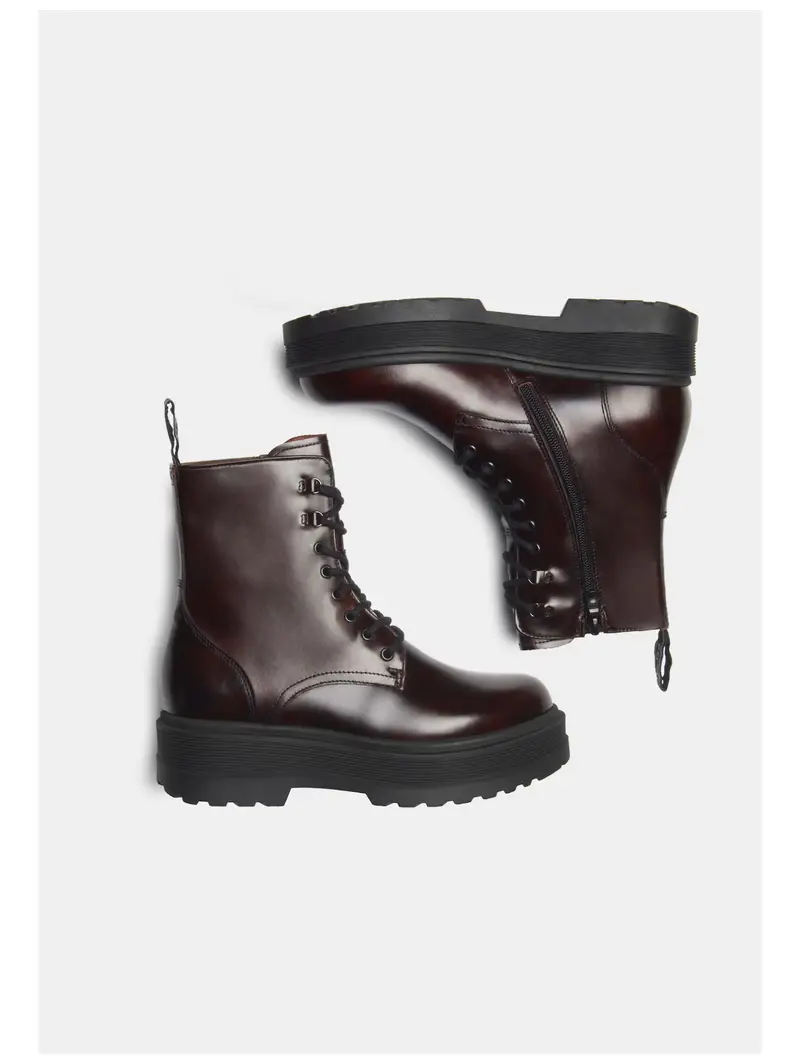 Stivaletto stringato bordeaux miniatura 3