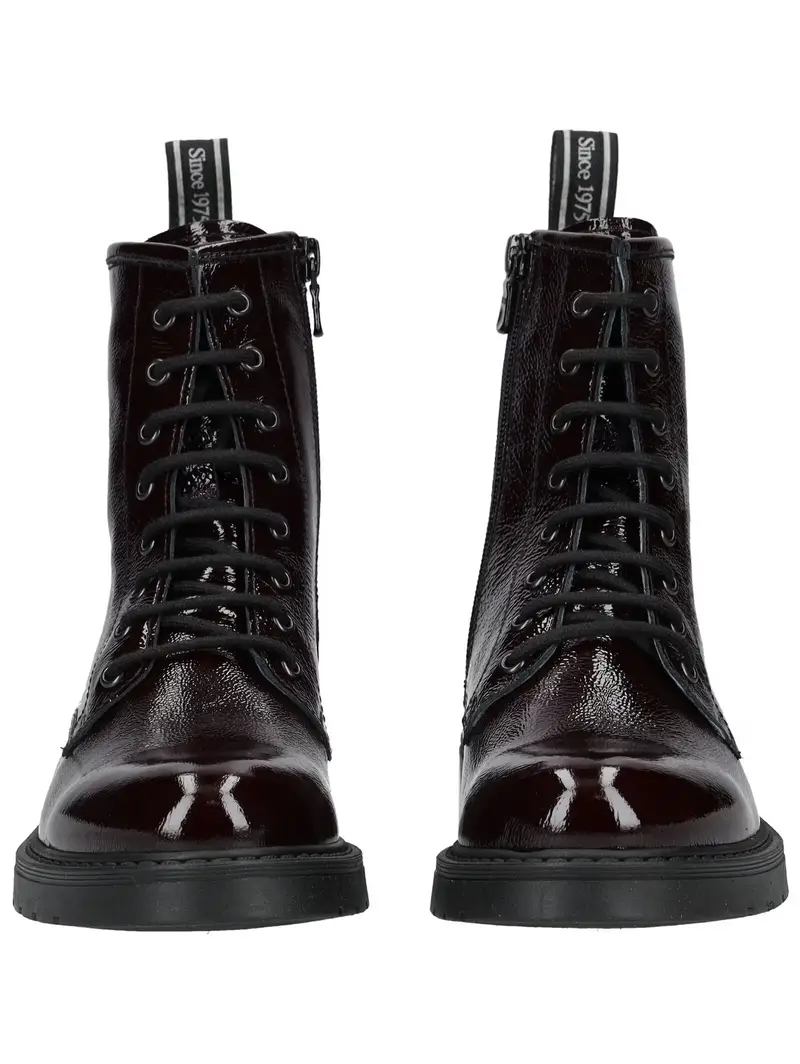 Stivaletto stringato bordeaux miniatura 3