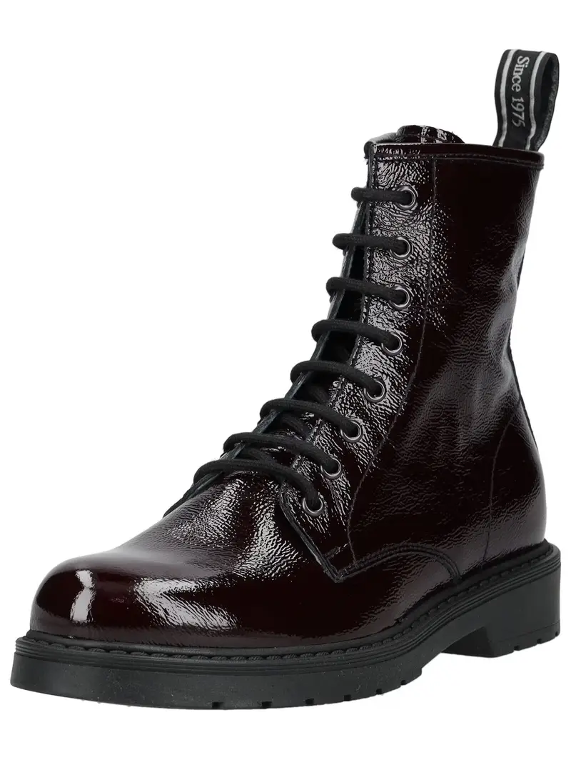 Stivaletto stringato bordeaux