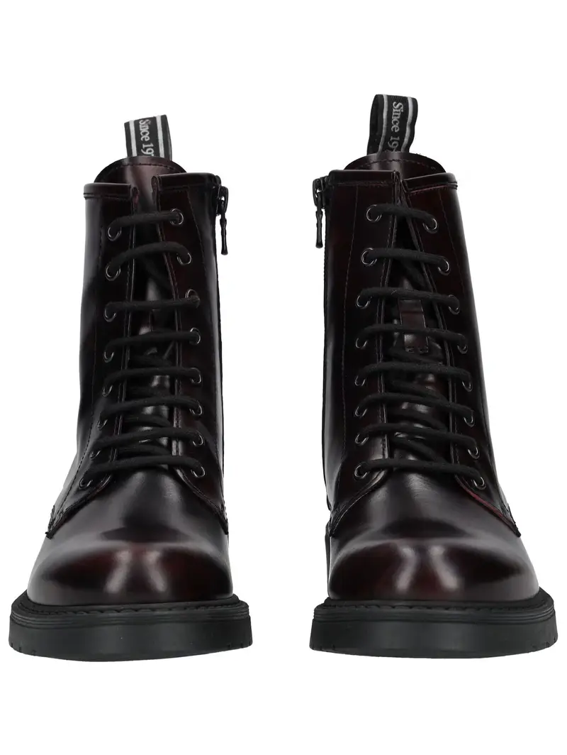 Stivaletto stringato bordeaux miniatura 3