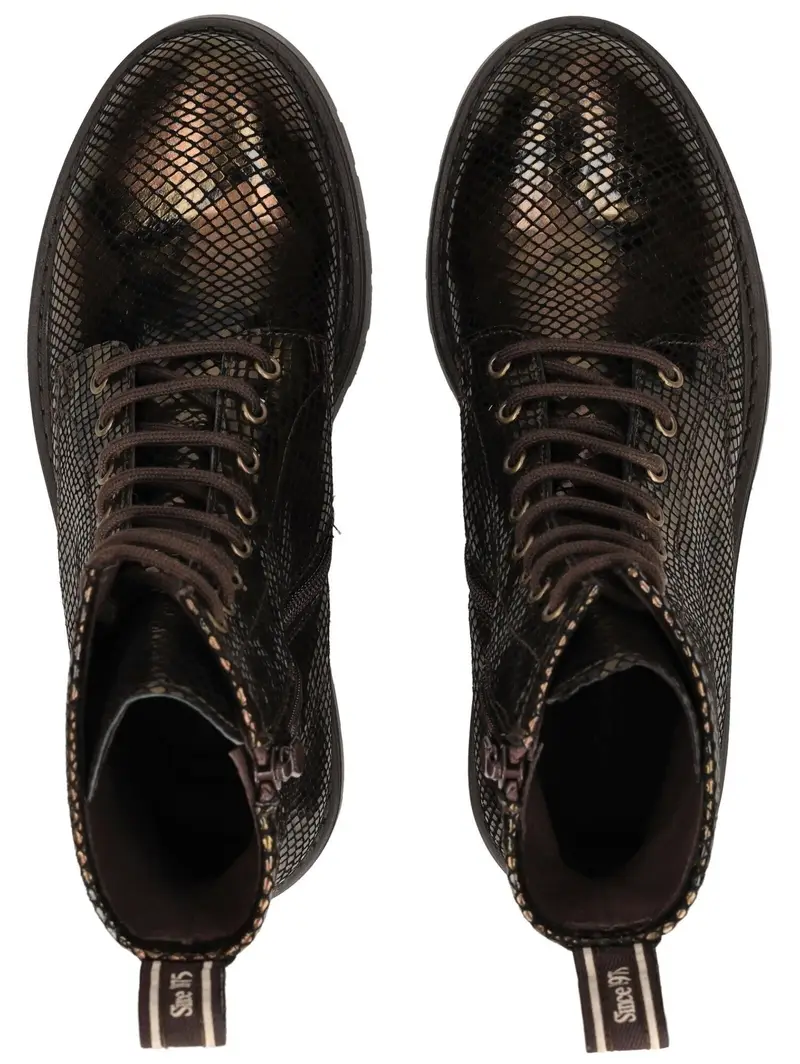 Nero Giardini Stivaletto stringato marrone scuro / bronzo / nero miniatura 2