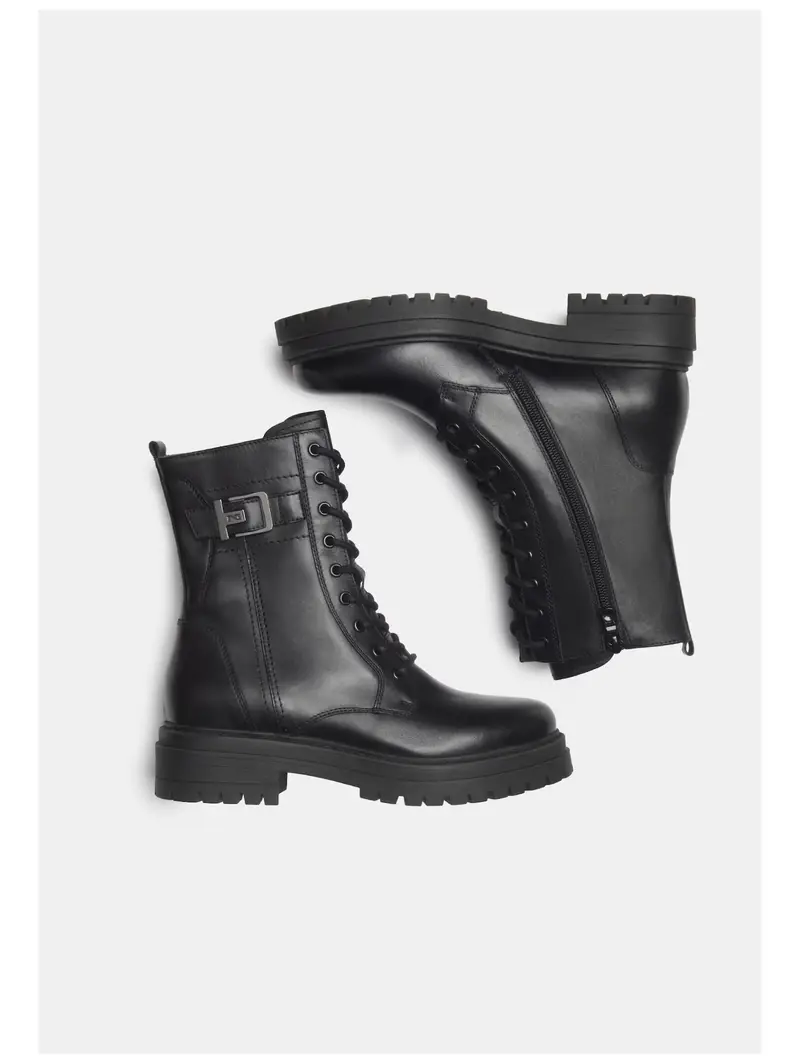 Stivaletto stringato nero miniatura 3