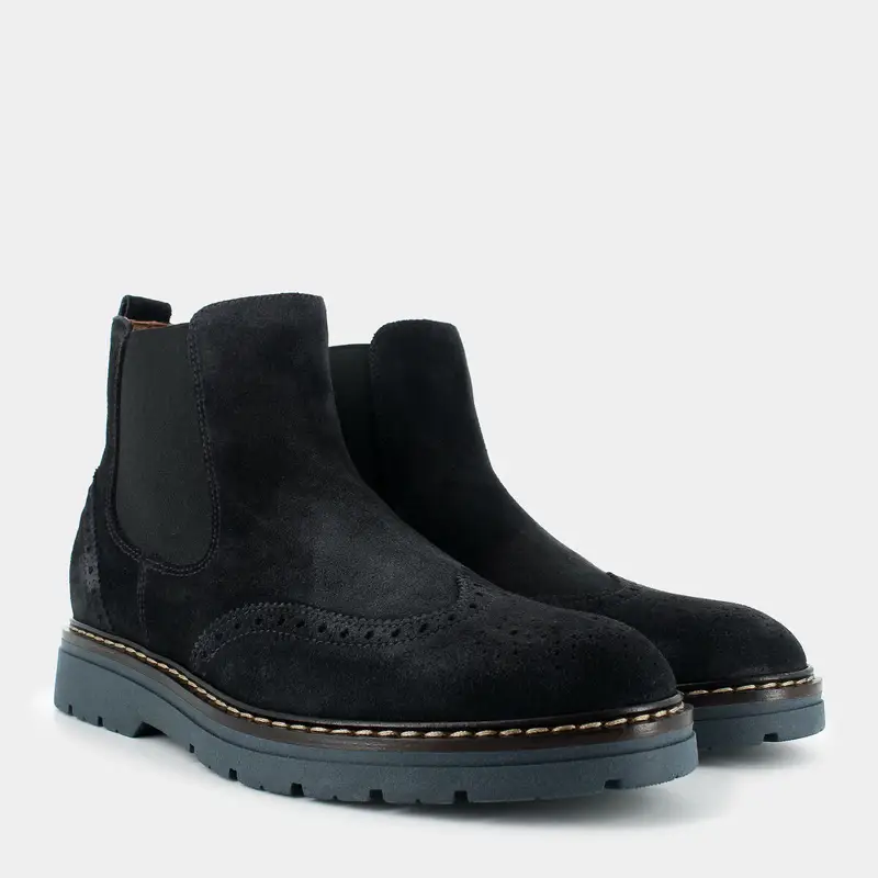 Tronchetti Nero Giardini da Uomo, blu miniatura 2