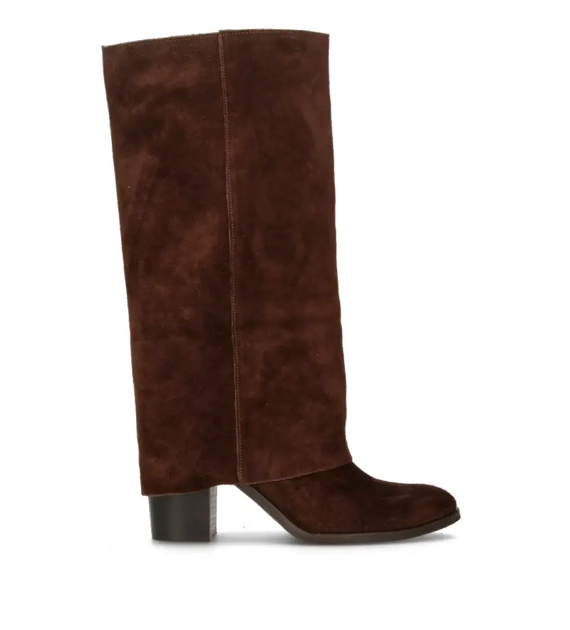 Stivale donna marrone in suede Vario