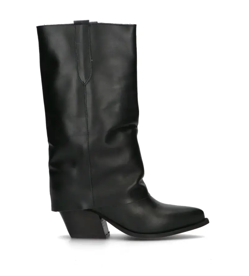 Stivale donna nero in pelle Vario