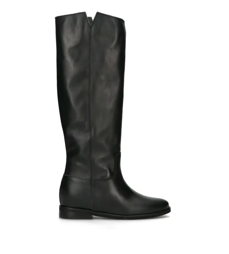 Stivale donna nero in pelle Vario