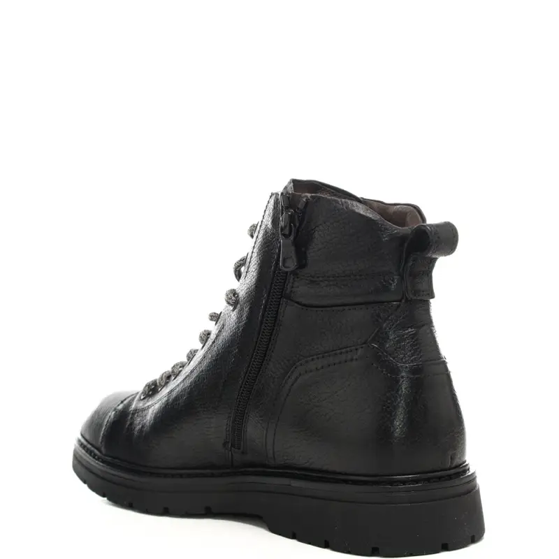 anfibi bassi da uomo con lacci in tessuto intrecciato neri miniatura 3