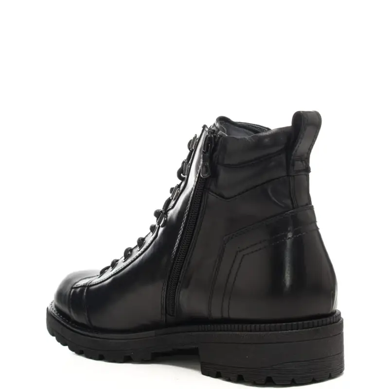 anfibi bassi da uomo con lacci in tessuto intrecciato ton sur ton neri miniatura 3