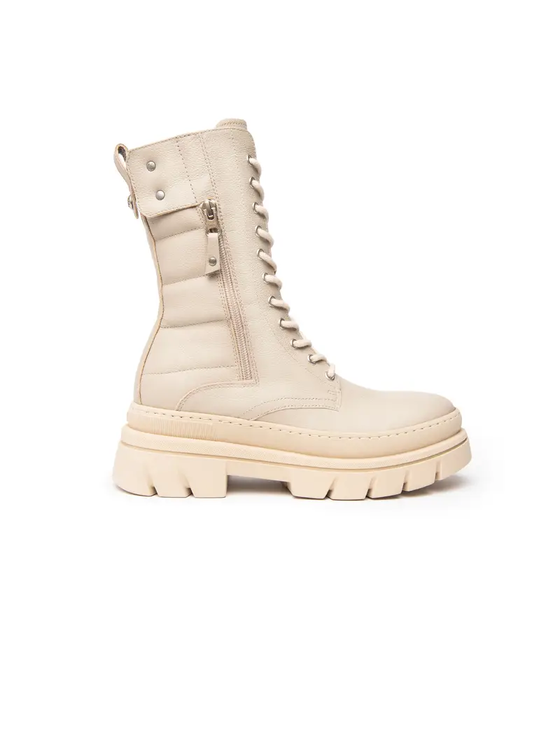 NeroGiardini Anfibi Donna in Pelle - Beige