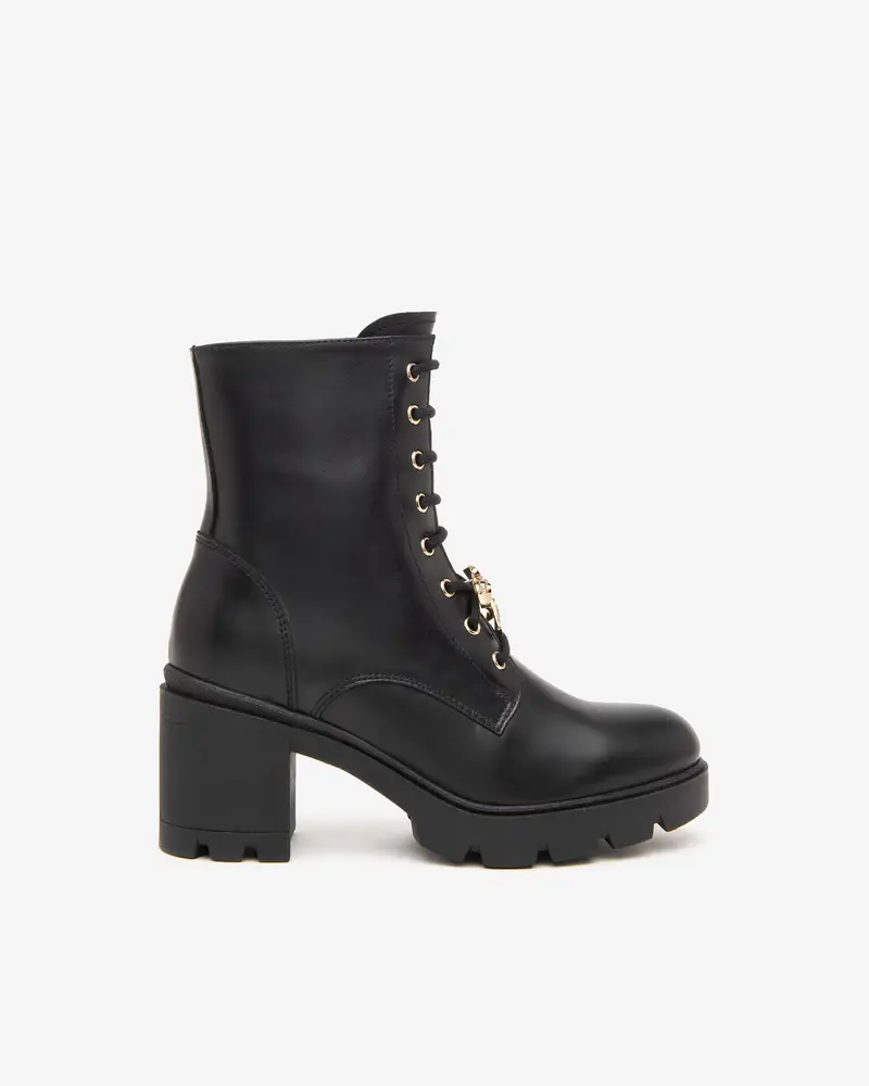 Anfibi Donna in Pelle - Nero